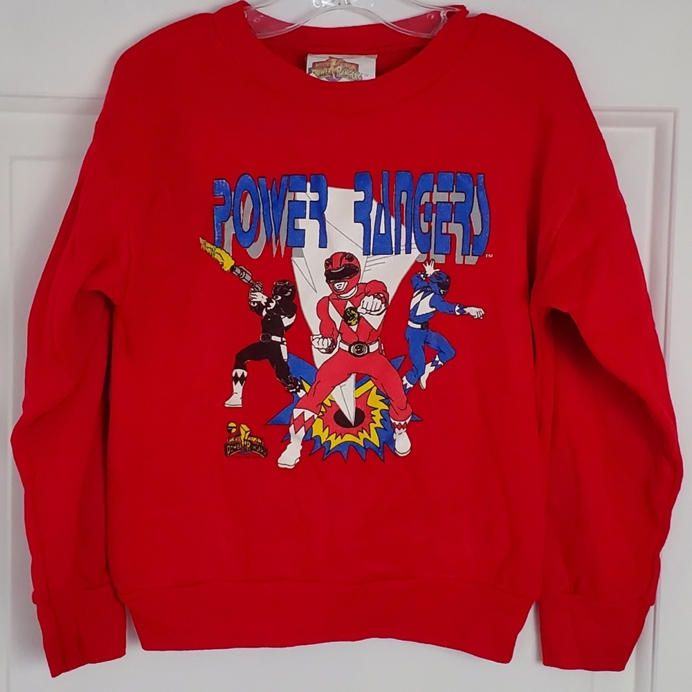 Mighty Morphin Power Rangers VTG 1993 Kids Graphic Sweatshirt RARE - Size S/M ?